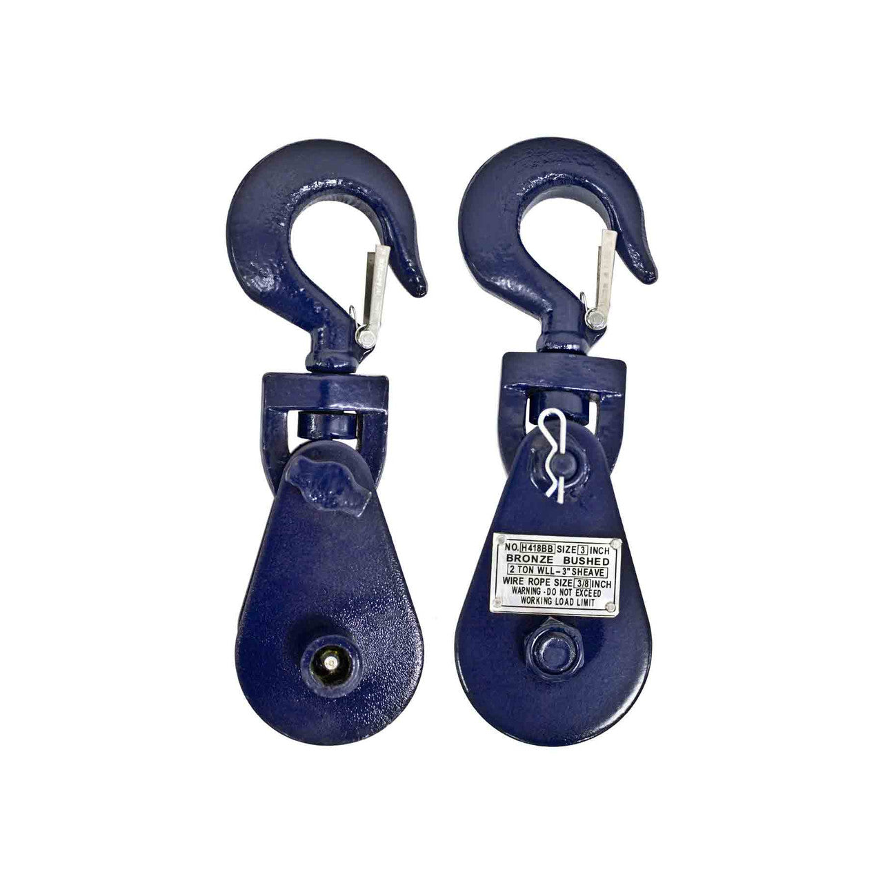 2-Ton WLL B/A Snatch Block w/Latched Swivel Hook